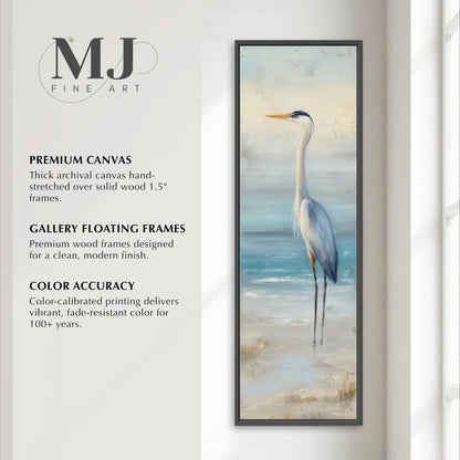 a painting of a bird on a wall