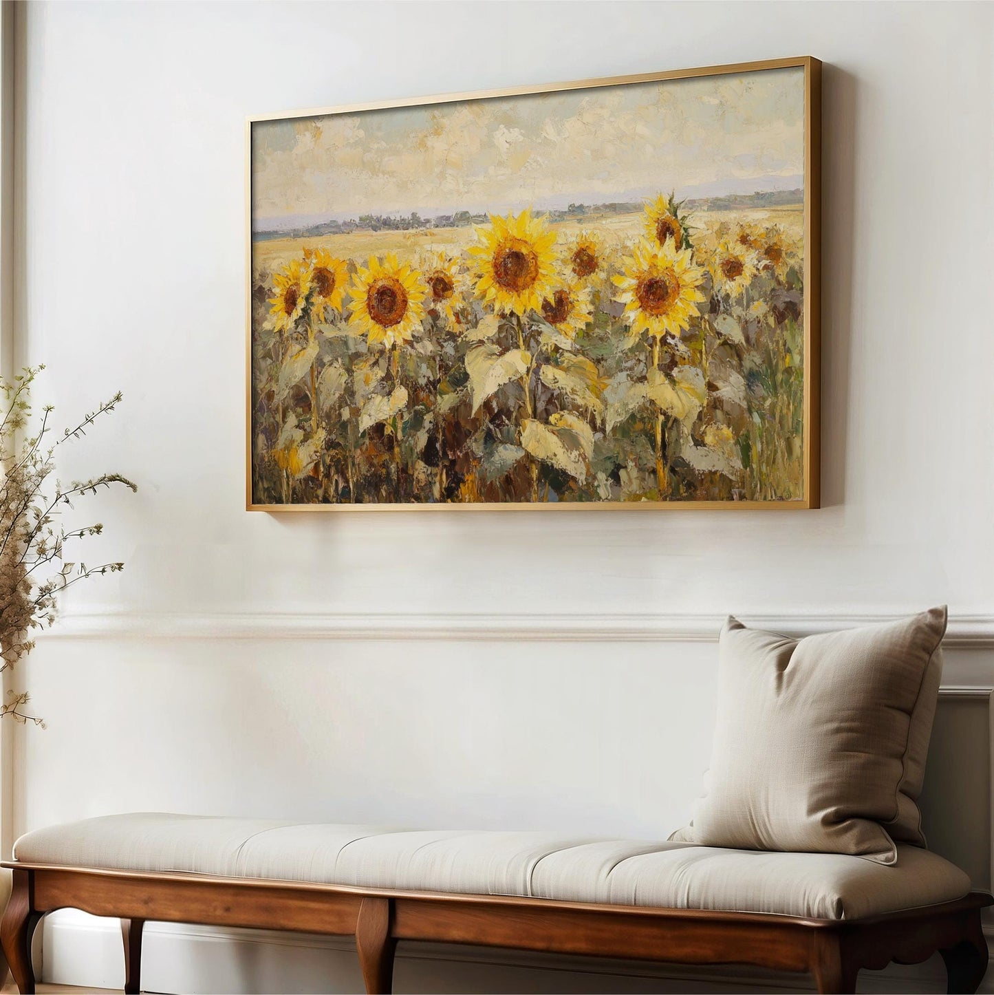 Happy Sunflowers Landscape Art
