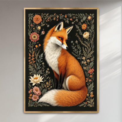 "Red Fox" Vintage Autumn Art