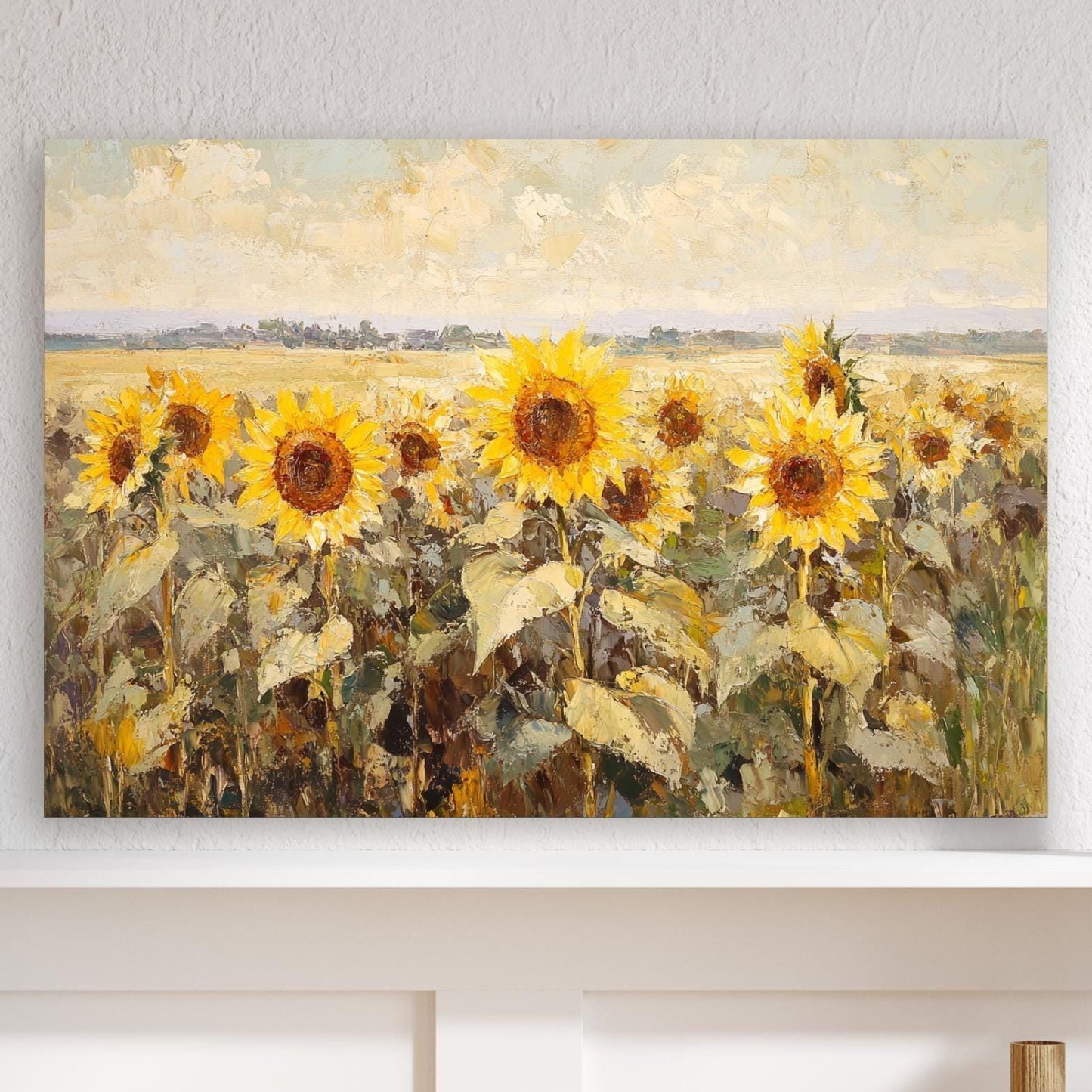 sunflower field art painting