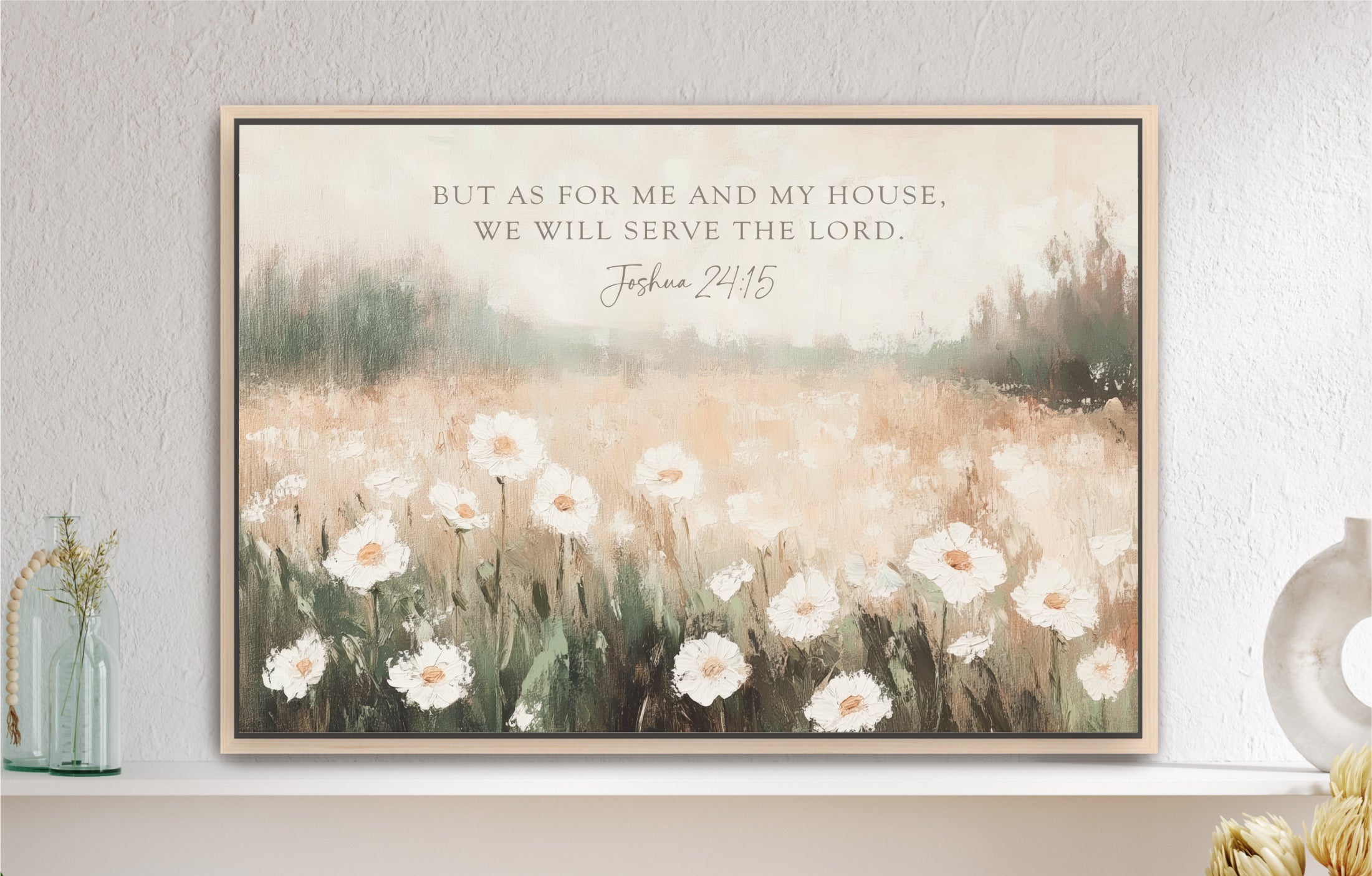 as for me and my house Joshua 24:15 large framed art
