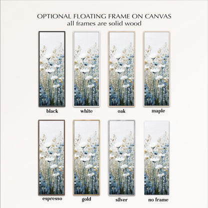 a collection of six framed artworks, each with a different color and frame style, arranged in a grid format.