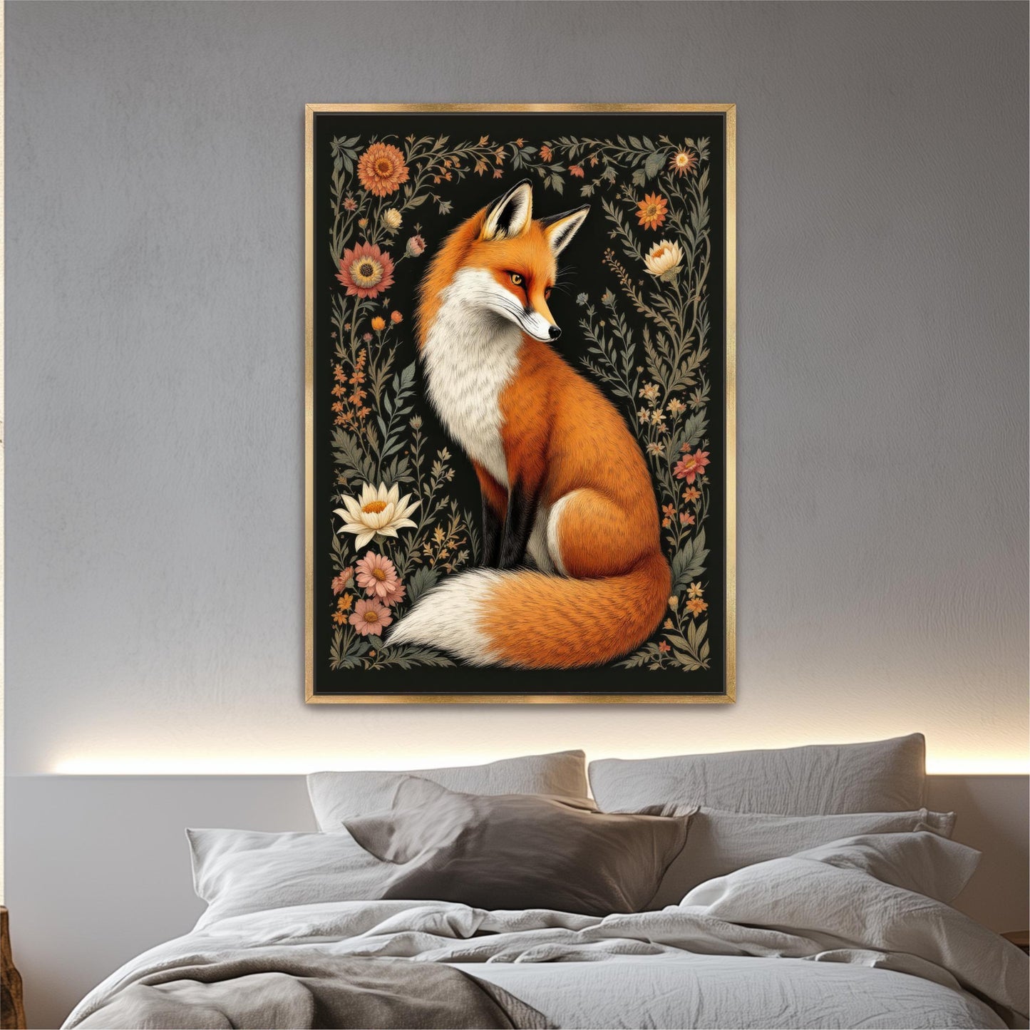 "Red Fox" Vintage Autumn Art