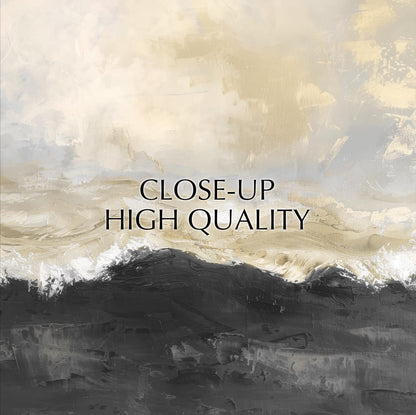 The image is an abstract painting with a text overlay that reads "CLOSE-UP HIGH QUALITY".