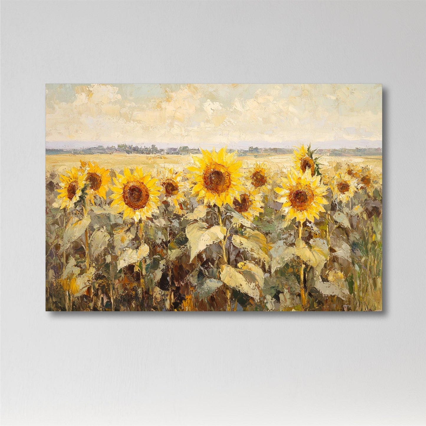 Happy Sunflowers Landscape Art
