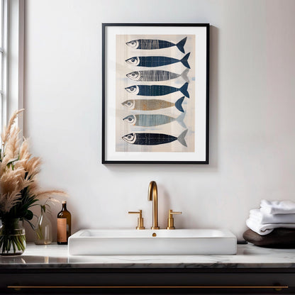 Sardines Nautical Fish Kitchen Art