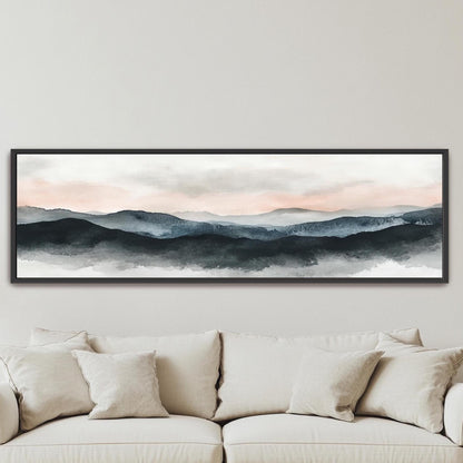 "Foggy Mountain" Panoramic Art