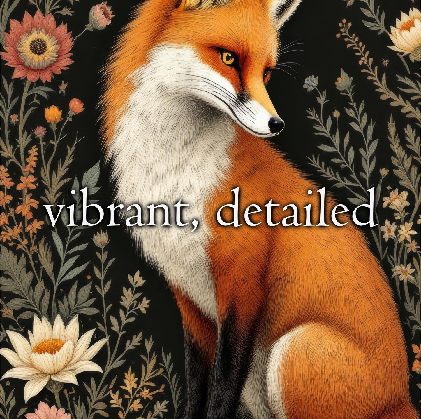 "Red Fox" Vintage Autumn Art
