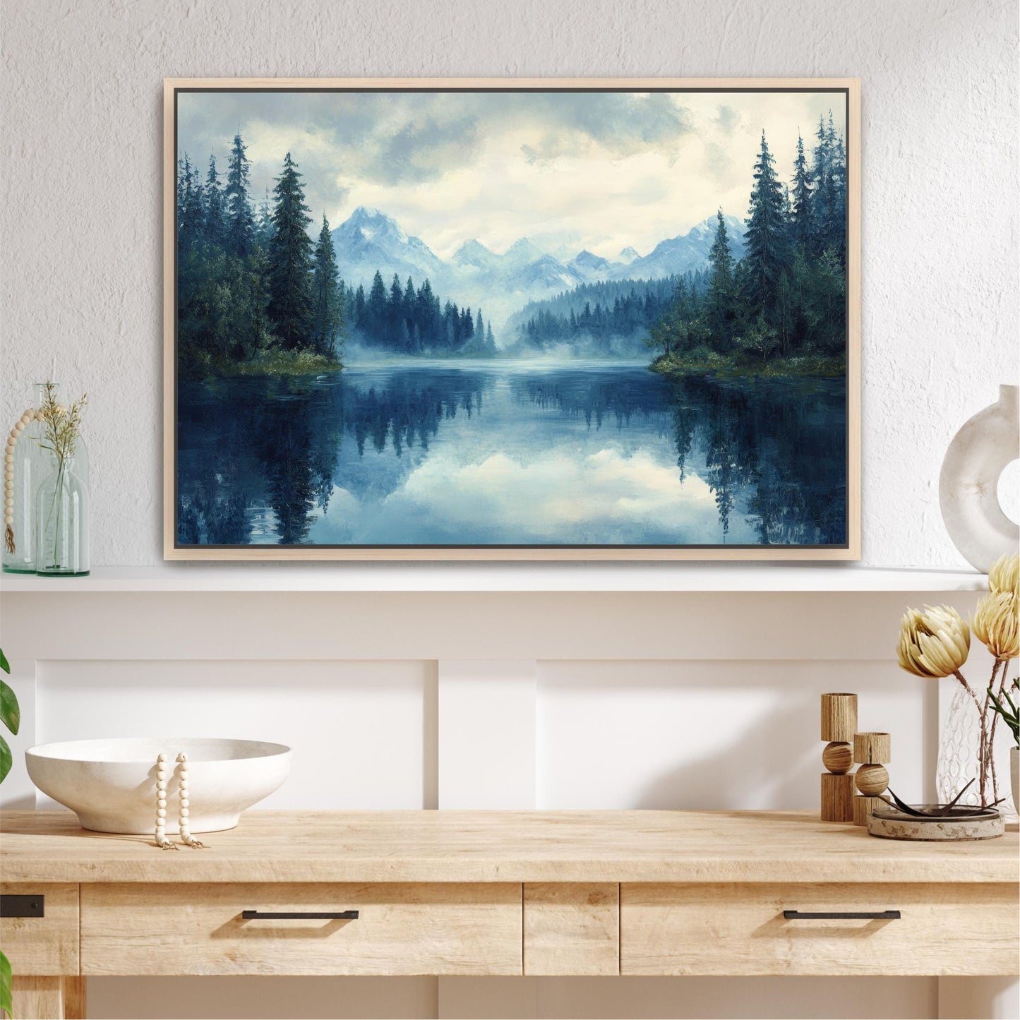 "Quiet Morning" Mountains Lake Forest Art