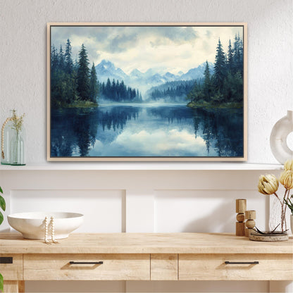 "Quiet Morning" Mountains Lake Forest Art