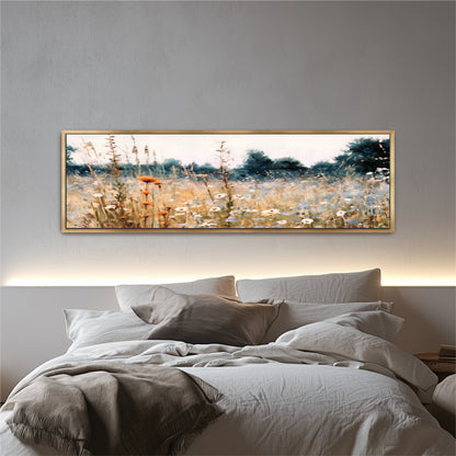 Fall Wildflower Field Panorama Art