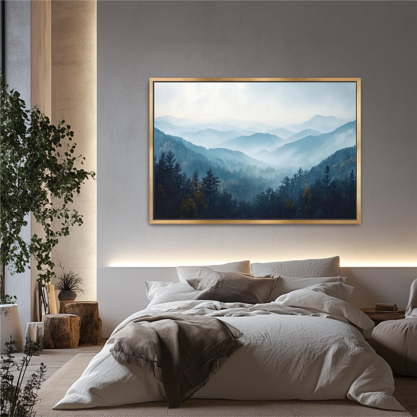 Blue Ridge Mountains in Fog Art