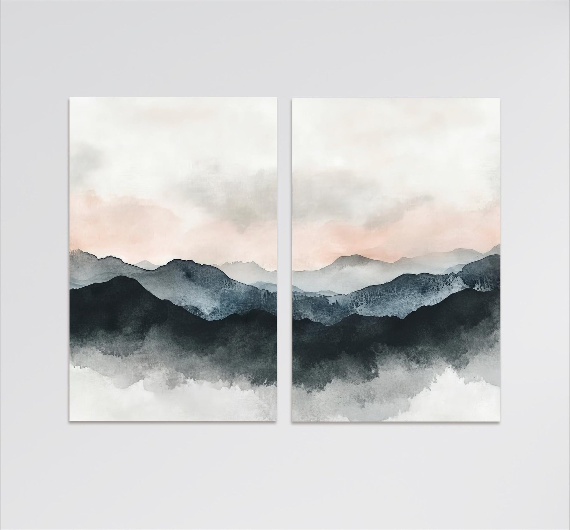 Mountain Wall Art, Abstract Landscape, Printable Wall Art, Mountain Abstract, 2 Piece Wall Art, Set Of 2 Wall Art, Abstract Wall Art, Minimalist Wall Art, Mountain Print, Abstract Painting, Instant Download, Landscape Wall Art, Abstract Art Print
