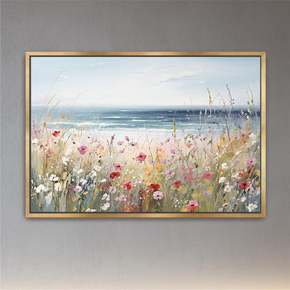 "Beach Spring Wildflowers" Coastal Art