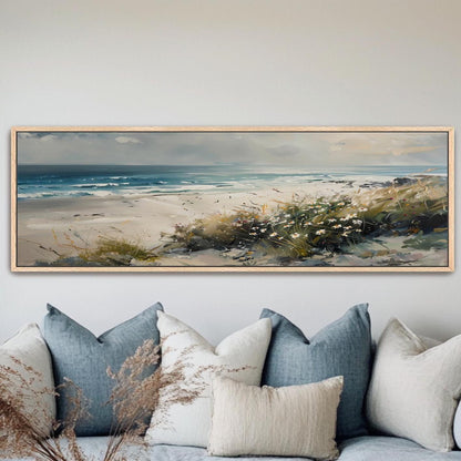 Coastal Wildflower Panoramic Seascape Art