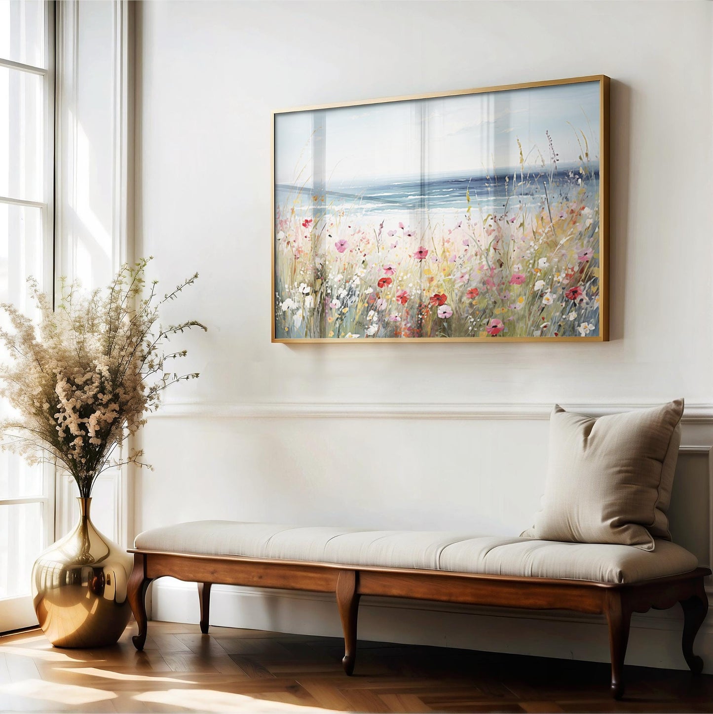 "Beach Spring Wildflowers" Coastal Art