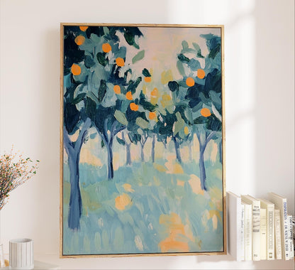 Orange Grove Abstract Wall Art

Portrait Art in Green, Blue, Orange -vModern Minimalist Pop of Color,&nbsp;Henri Matisse Inspired

A modern abstract orange grove in the style of Henri Matisse, featuring colors of muted teal, blue, green and orange. &nbsp;This piece brings a gentle pop of color to any room - kitchen, bedroom, bathroom, living room or office space.