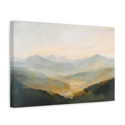 a serene landscape with mountains in the background, creating a sense of tranquility and natural beauty.