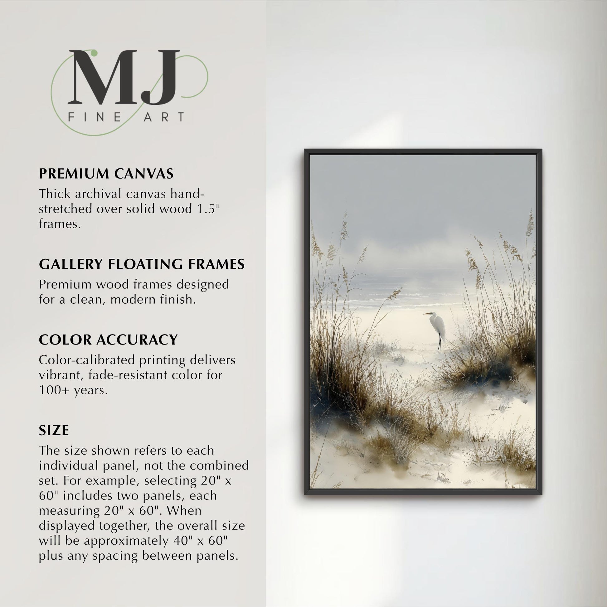 The image is a photograph of a bird standing in a field of tall grass, with a body of water in the background. The image is a natural scene with a sense of tranquility and beauty.