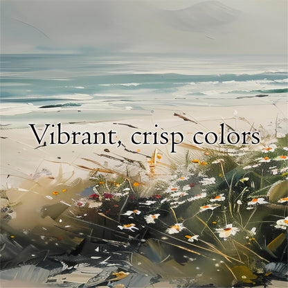 Coastal Wildflower Panoramic Seascape Art