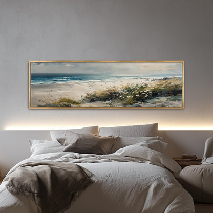 Coastal Wildflower Panoramic Seascape Art