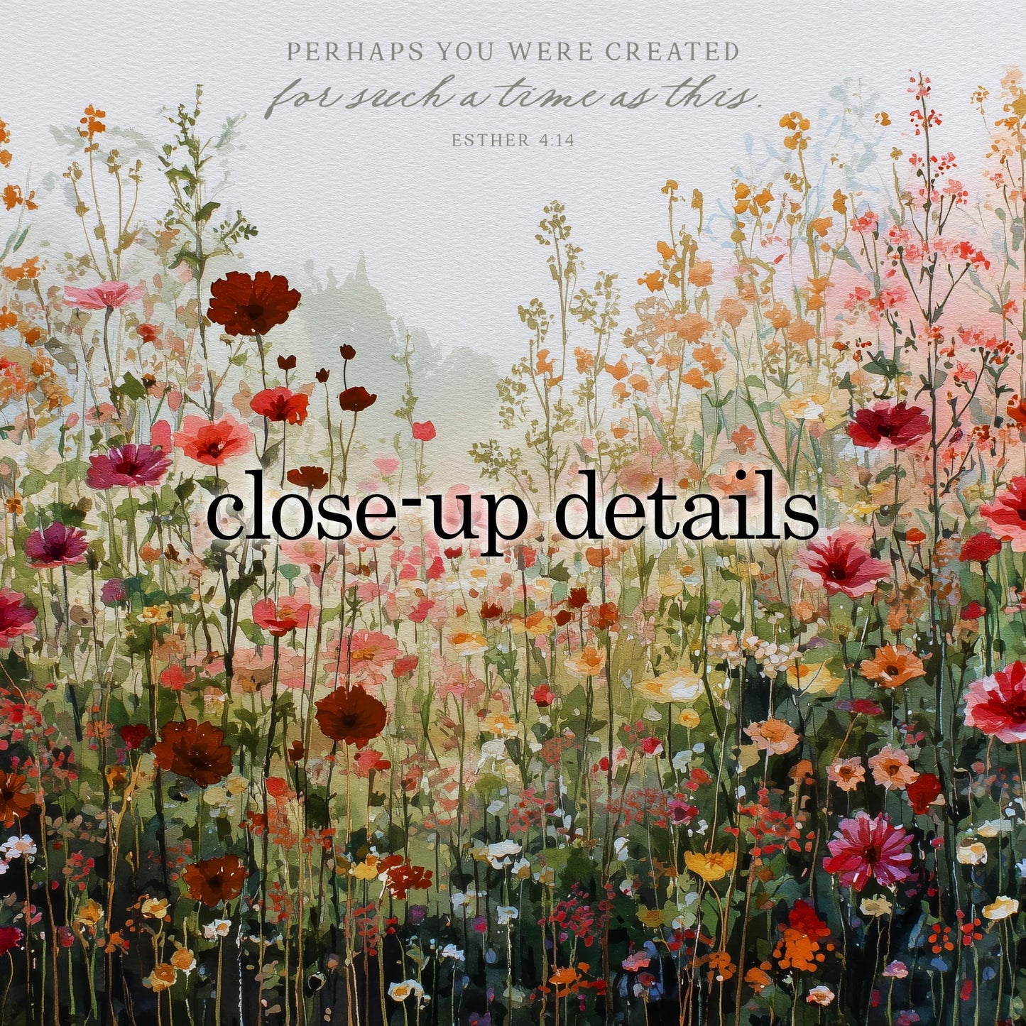 The image is a vibrant and colorful depiction of a field filled with various types of flowers, including red, pink, orange, and yellow blooms. The flowers are arranged in a way that creates a sense of depth and dimension, with some flowers appearing closer to the viewer and others further away. The image is a close-up of the flowers, showcasing their intricate details and the beauty of nature.