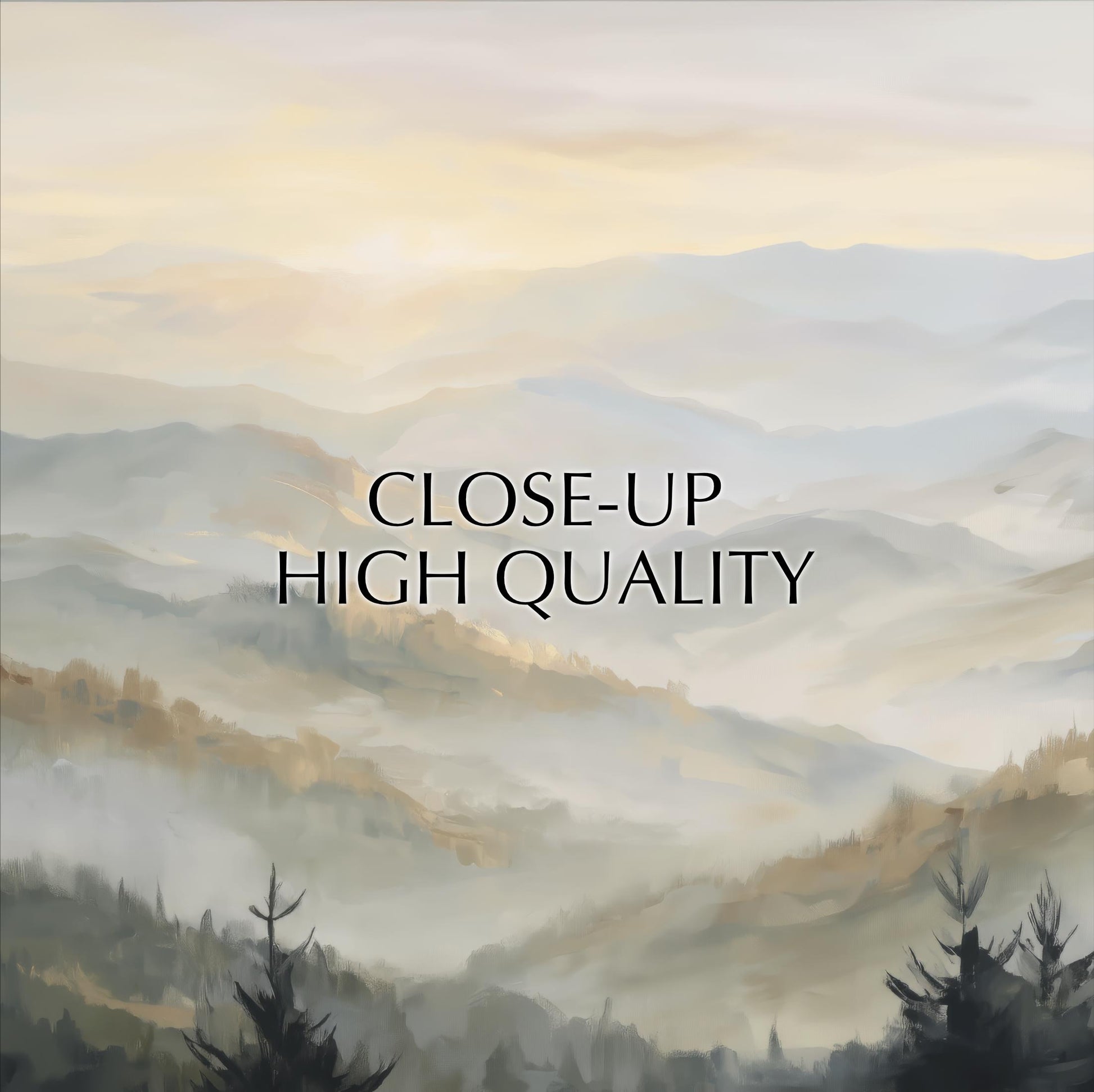 a serene landscape with mountains and trees in the background, conveying a sense of tranquility and natural beauty.