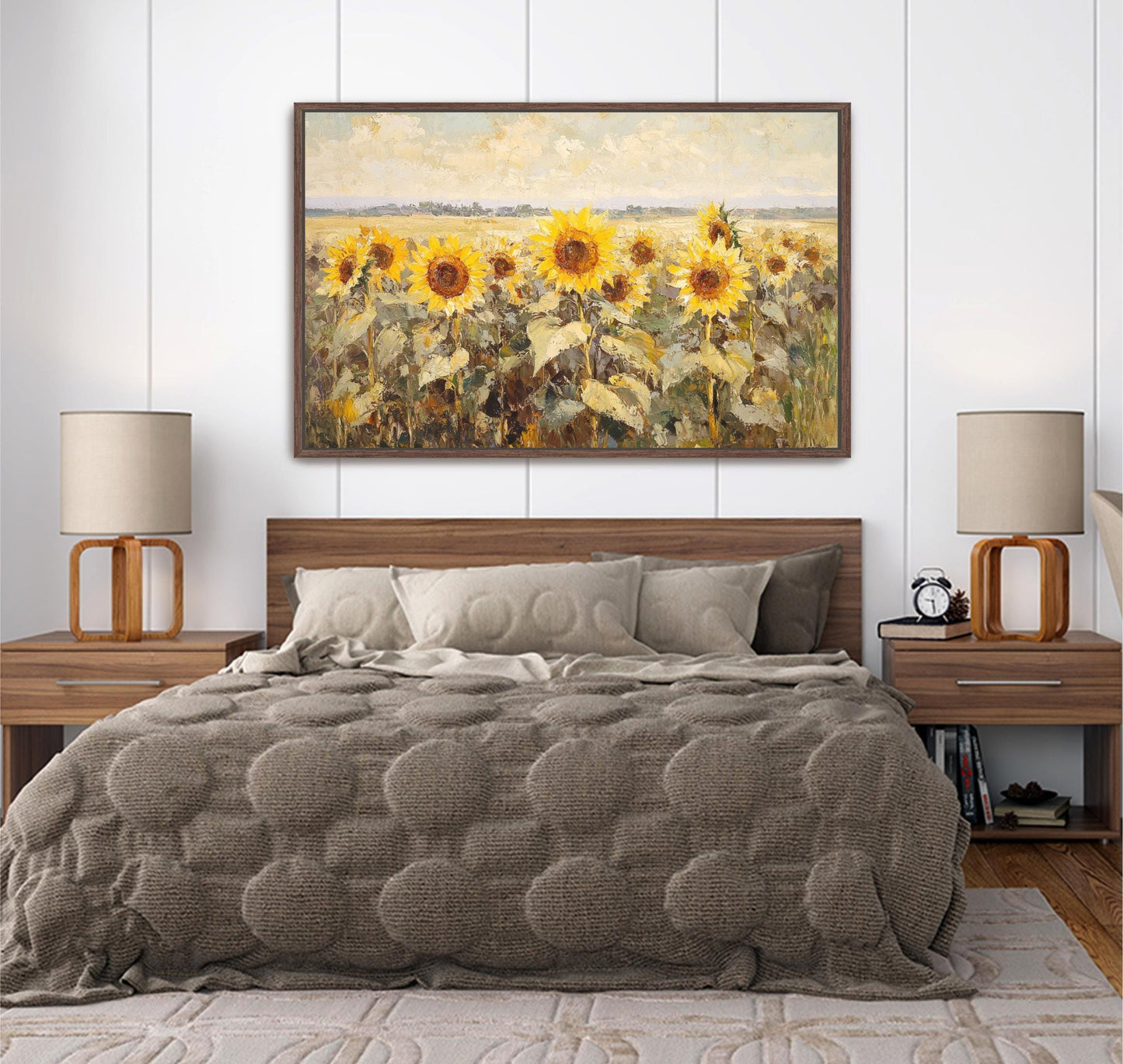 Happy Sunflowers Landscape Art