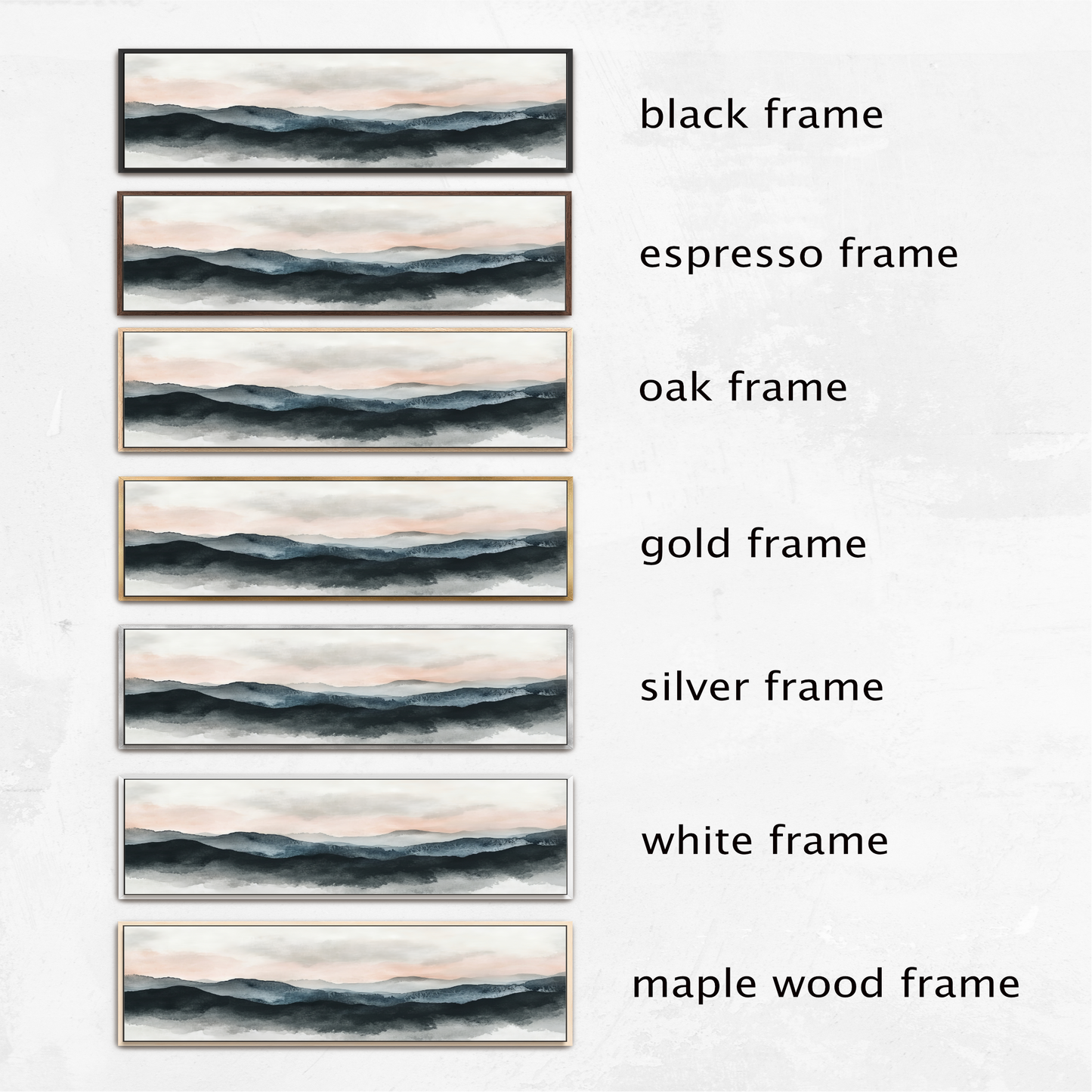 "Foggy Mountain" Panoramic Art