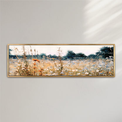 Fall Wildflower Field Panorama Art
