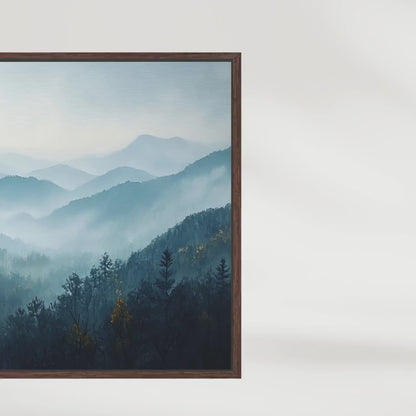 Blue Ridge Mountains in Fog Art