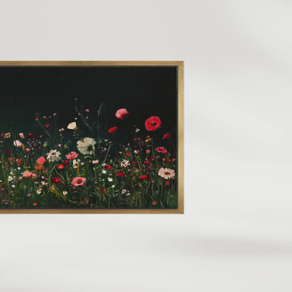 "Night Garden" Wildflower Framed Canvas Art
