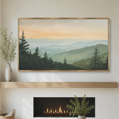 Forest Mountain at Dusk Art