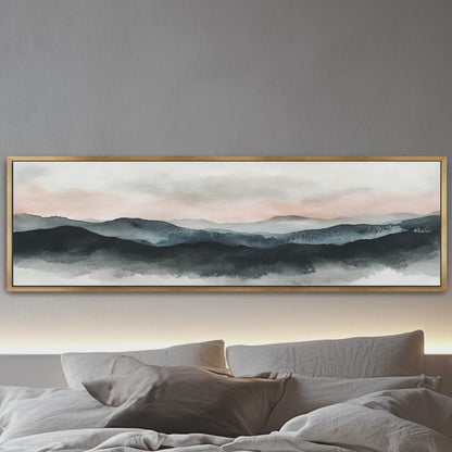"Foggy Mountain" Panoramic Art