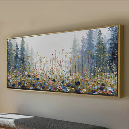 Blue Mountain Meadow Panoramic Art