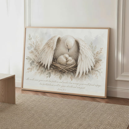 He Will Cover You With His Feathers Bird Nest Art