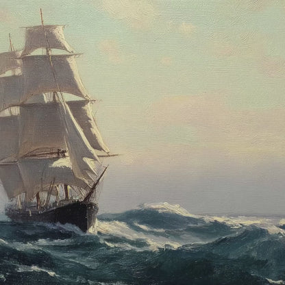 Vintage Clipper Ship Ocean Art