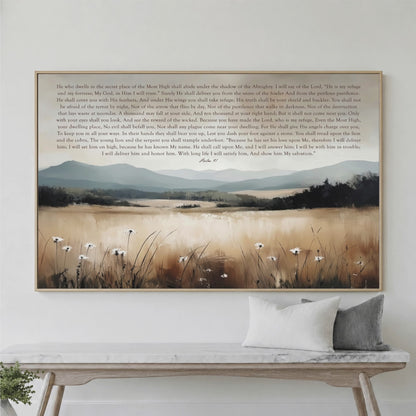 Psalm 91 Neutral Field Meadow Landscape