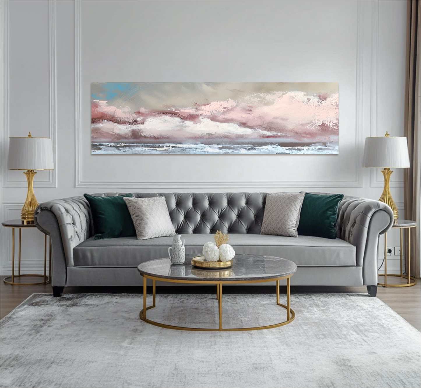 Storm at Sea Panoramic Ocean Art
