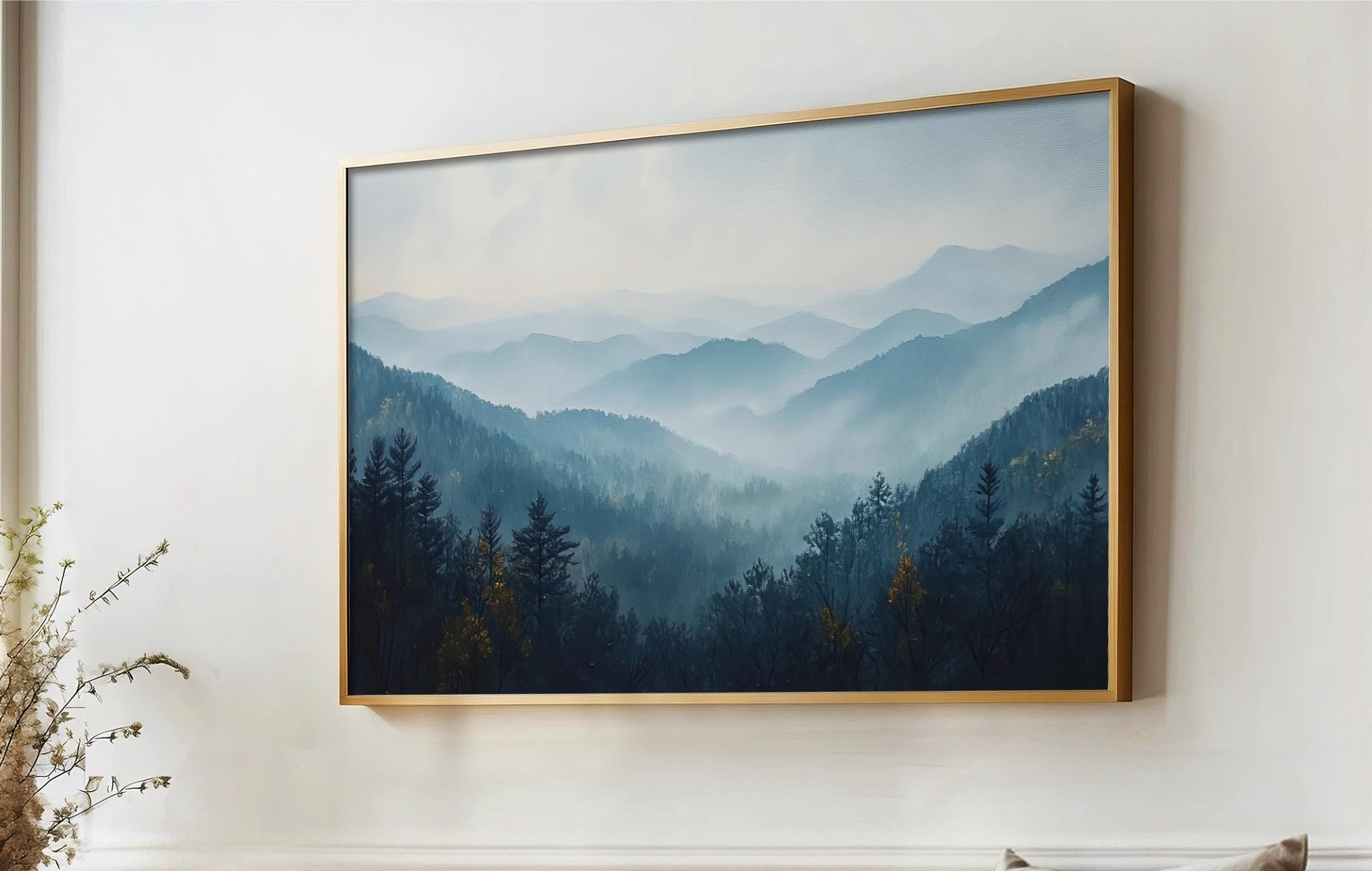 smoky mountains abstract art